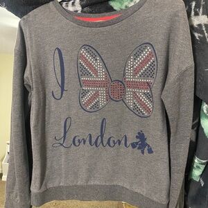 Disney Gray I London Graphic Women's Sweater